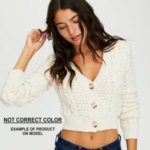 NWT Aritzia Wilfred Free Adley Cropped Cardigan